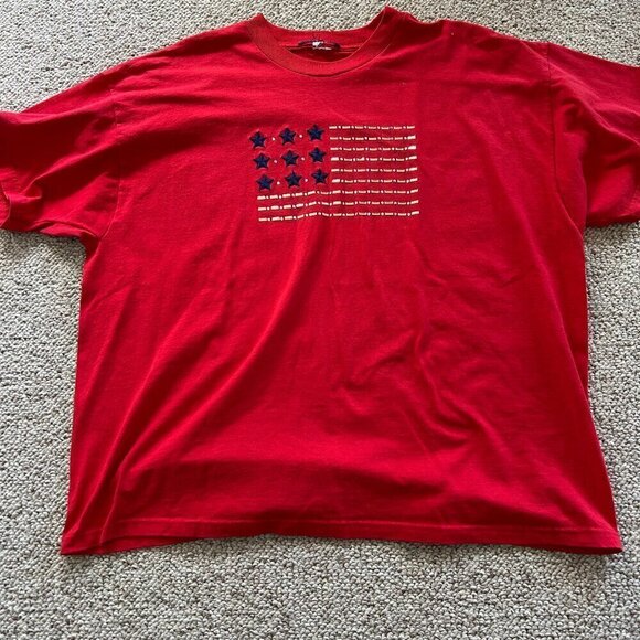 🎀 Buy 2 Get 1 Free 🎀 Red XL Women's American Flag T-Shirt - Picture 1 of 6
